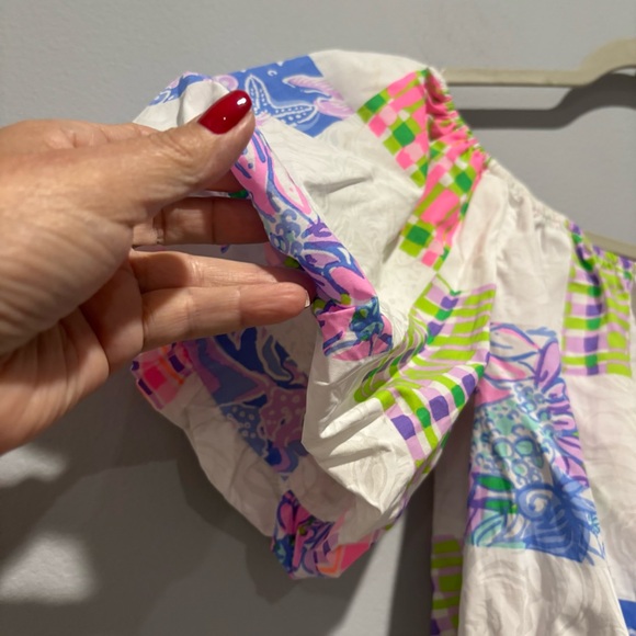 Lilly Pulitzer esmeray off shoulder catch if you can top - Picture 3 of 5